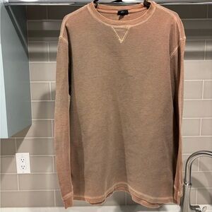 Vintage 90s Brown Thermal Long Sleeve Cherokee Shirt Size L